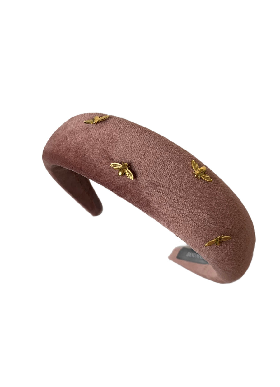 Haarreifen mit Hummeln rosé
